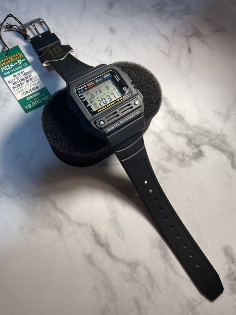 80's未使用極上品 CASIO BM-100WJ DIGITAL BAROMETER 新品電池 80's未使用極上品 CASIO BM-100WJ DIGITAL BAROMETER 新品電池
