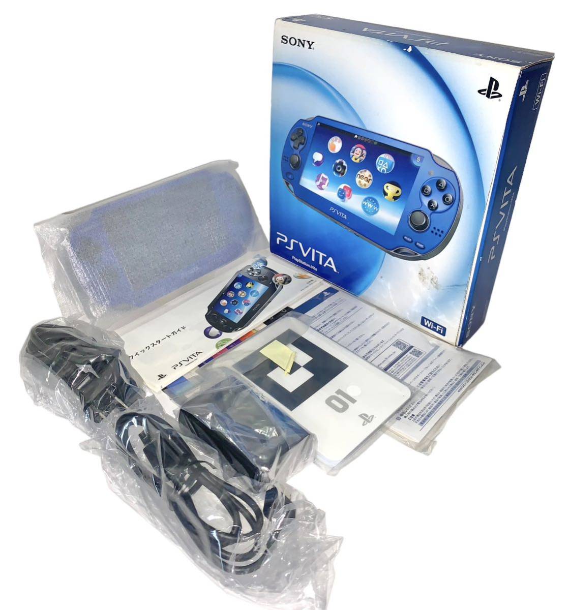 美品　PS Vita 本体　PlayStationVita Wi-Fiモデル サファイア　ブルー PCH-1000 ZA04