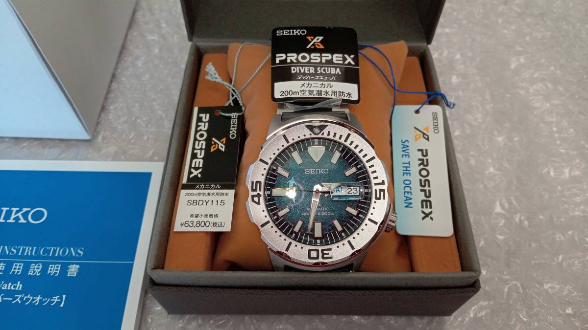 国内正規品 未使用新品 SEIKO PROSPEX セイコー プロスペックス SAVE THE OCEAN ダイバースキューバ ペンギン SBDY115 自動巻_画像2