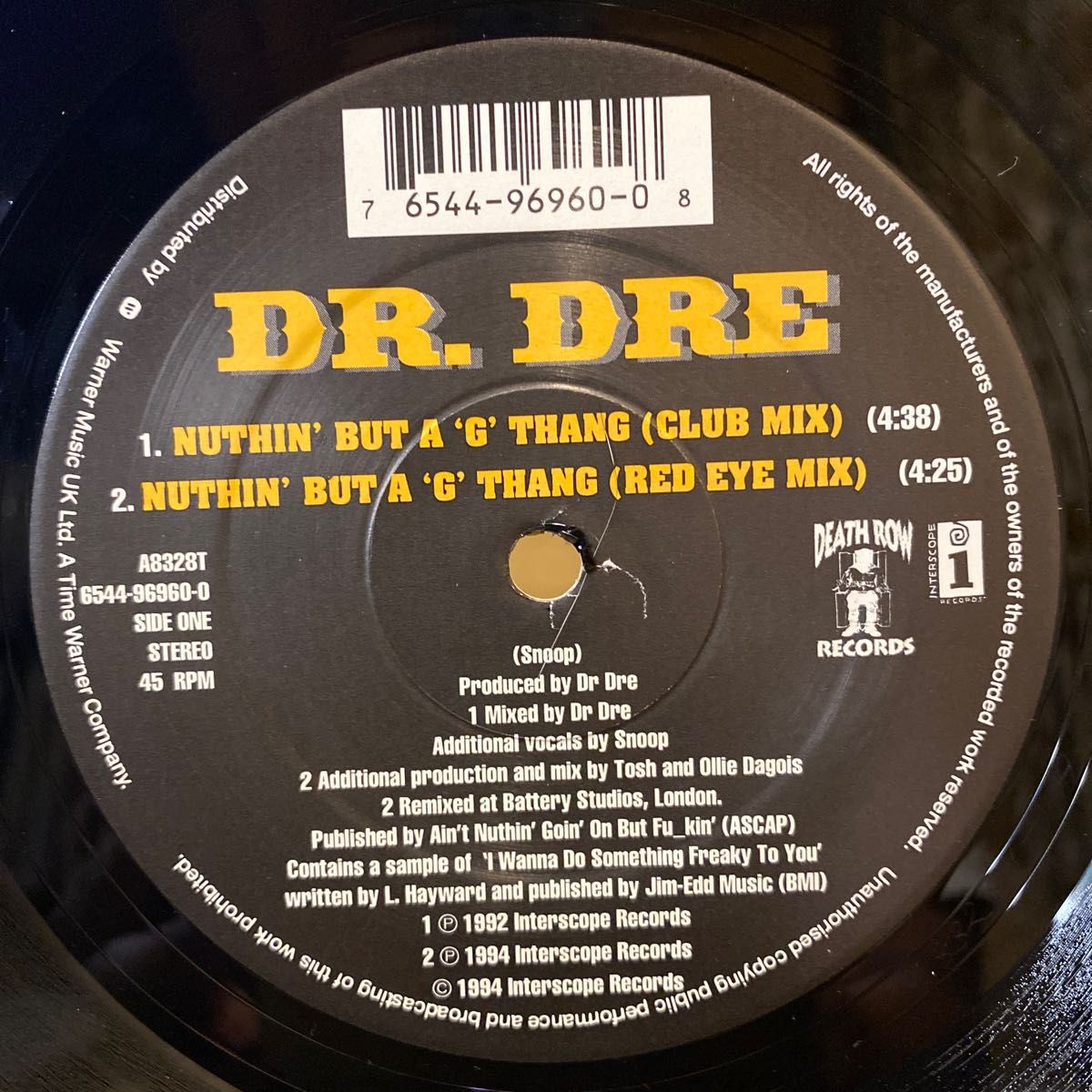 Dr. Dre / Nuthin’ But A Thang , Let Me Ride 12レコードUK盤