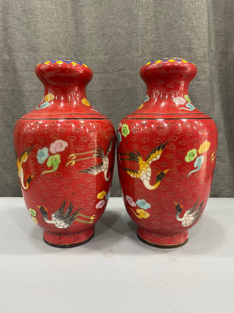 重形文化財 花瓶 観 鶴音花瓶 - 通販 - gofukuyasan.com