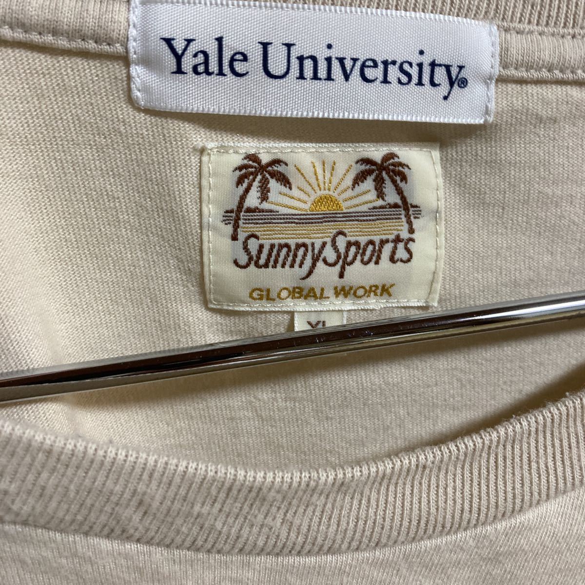★レア! SUNY SPORTS YALE Tシャツ 袖刺繍 size:XL イェール大学 公式ライセンス_画像4