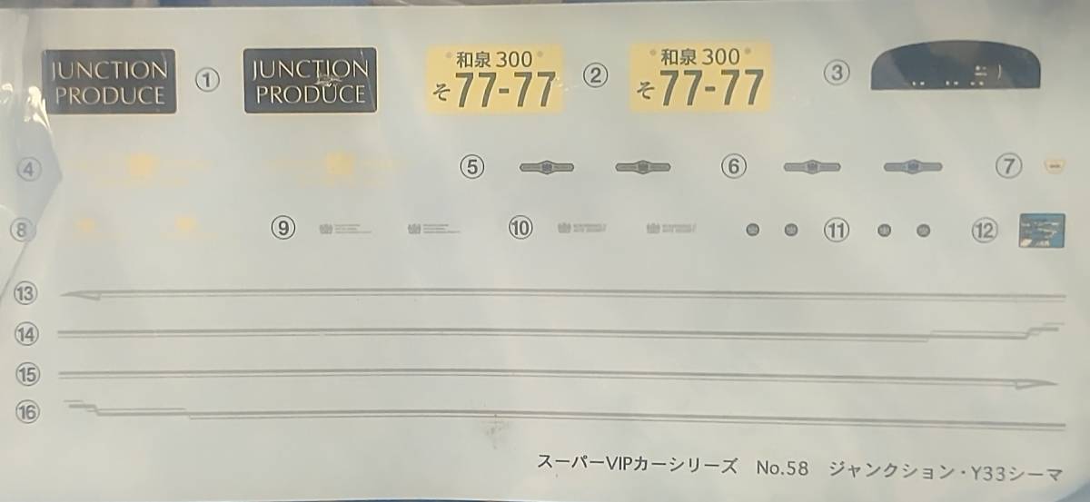 アオシマ 1/24 日産 Y33 シーマ ジャンクション プロデュース 未開封 グラチャン 210 214 202 v8 ゼロクラウン vip y32 ヤンキー_画像6