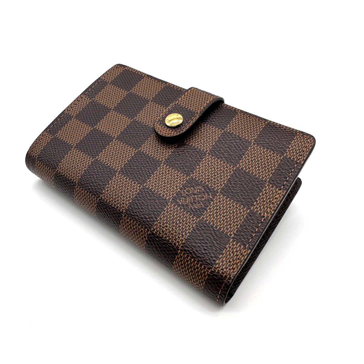 【美品】LOUIS VUITTON ルイヴィトン ダミエ ポルトフォイユ ヴィエノワ 二つ折り財布 がま口 N61674