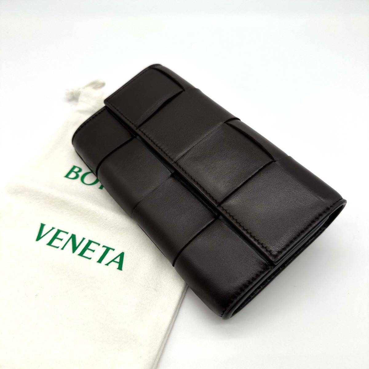 代引き不可】 VENETA 【美品】BOTTEGA ボッテガ 長財布 マキシイントレ
