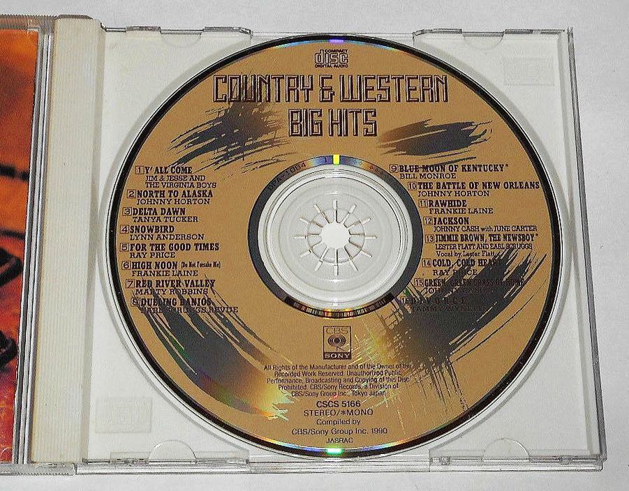1990年盤◎曲解説/歌詞付『Country & Western BIG HITS＊カントリー＆ウエスタン』ケンタッキーの青い月など,古き良き名曲オムニバス16曲_画像3
