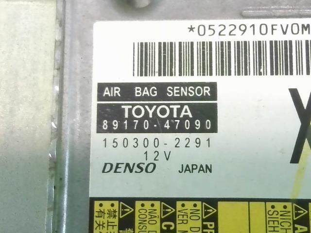 プリウス DAA-ZVW30 エアバッグコンピューター S 2ZR-FXE 1F7 SRSコンピューター DENSO 150300-2291 89170-47090_画像4