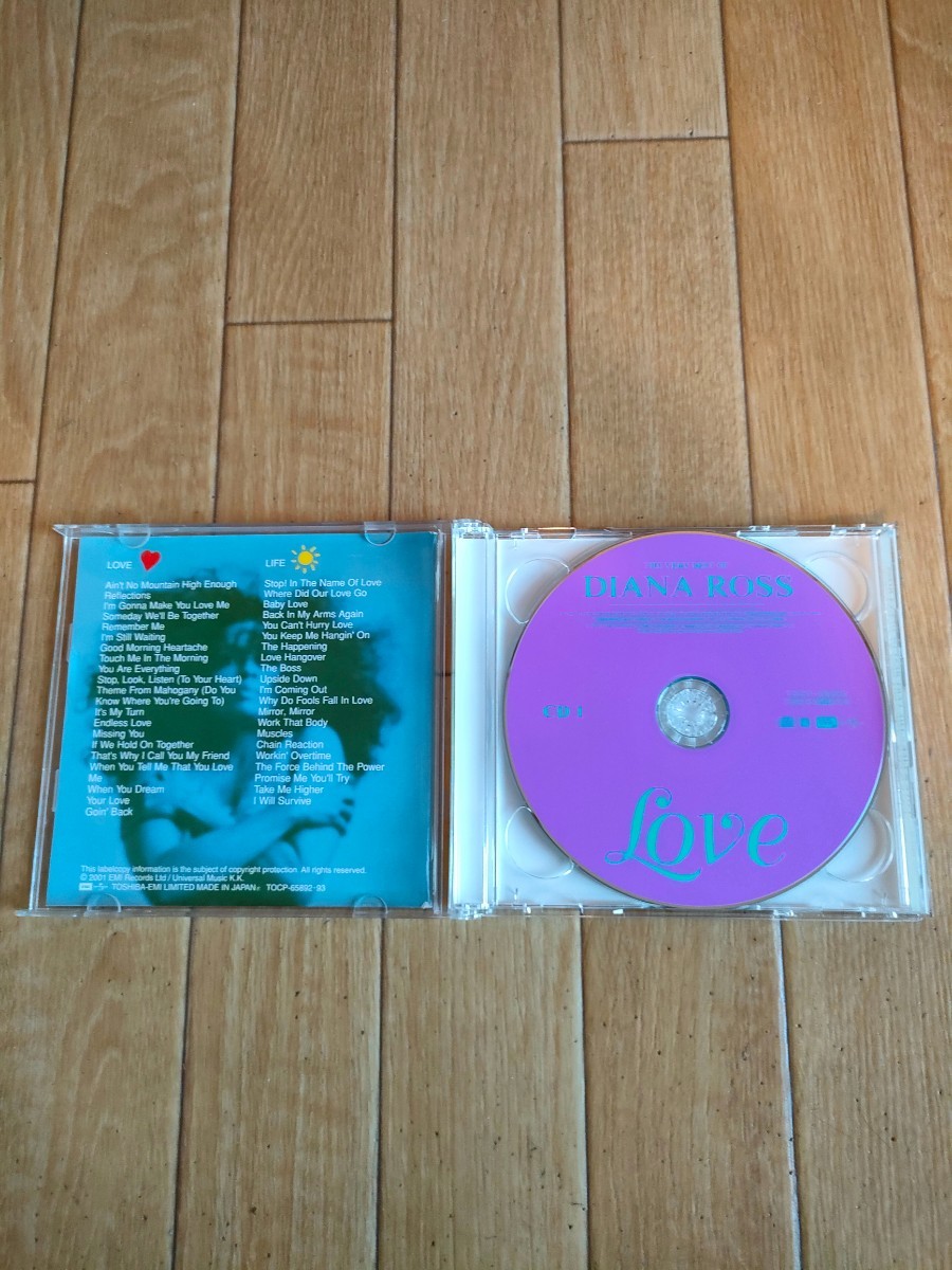 国内盤 廃盤 ダイアナ・ロス リマスター 2CD ベスト ラヴ・アンド・ライフ Diana Ross Best Love & Life_画像2