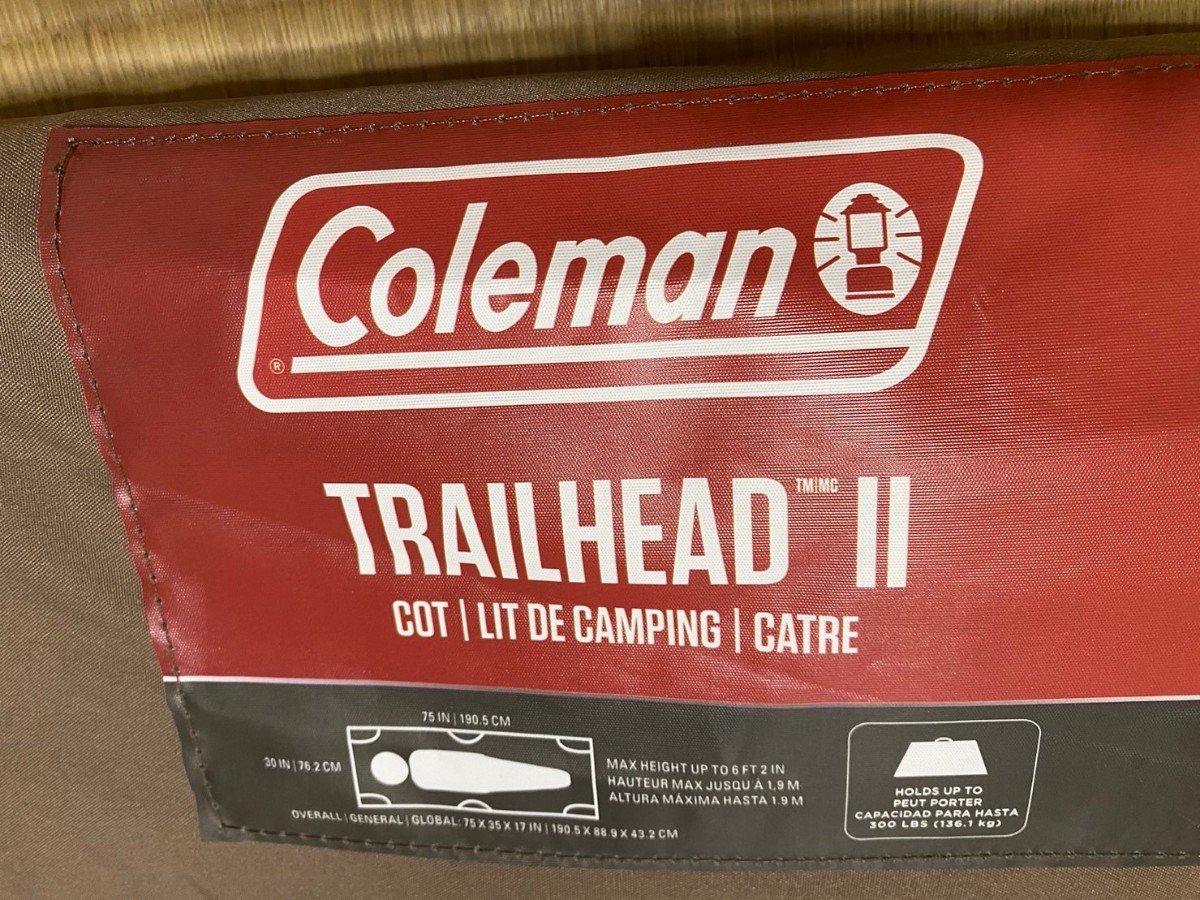 新品 Coleman コールマン Trailhead II Cot トレイルヘッドII コット キャンプ アウトドア 簡易ベッド フレーム 折りたたみ チェア イス