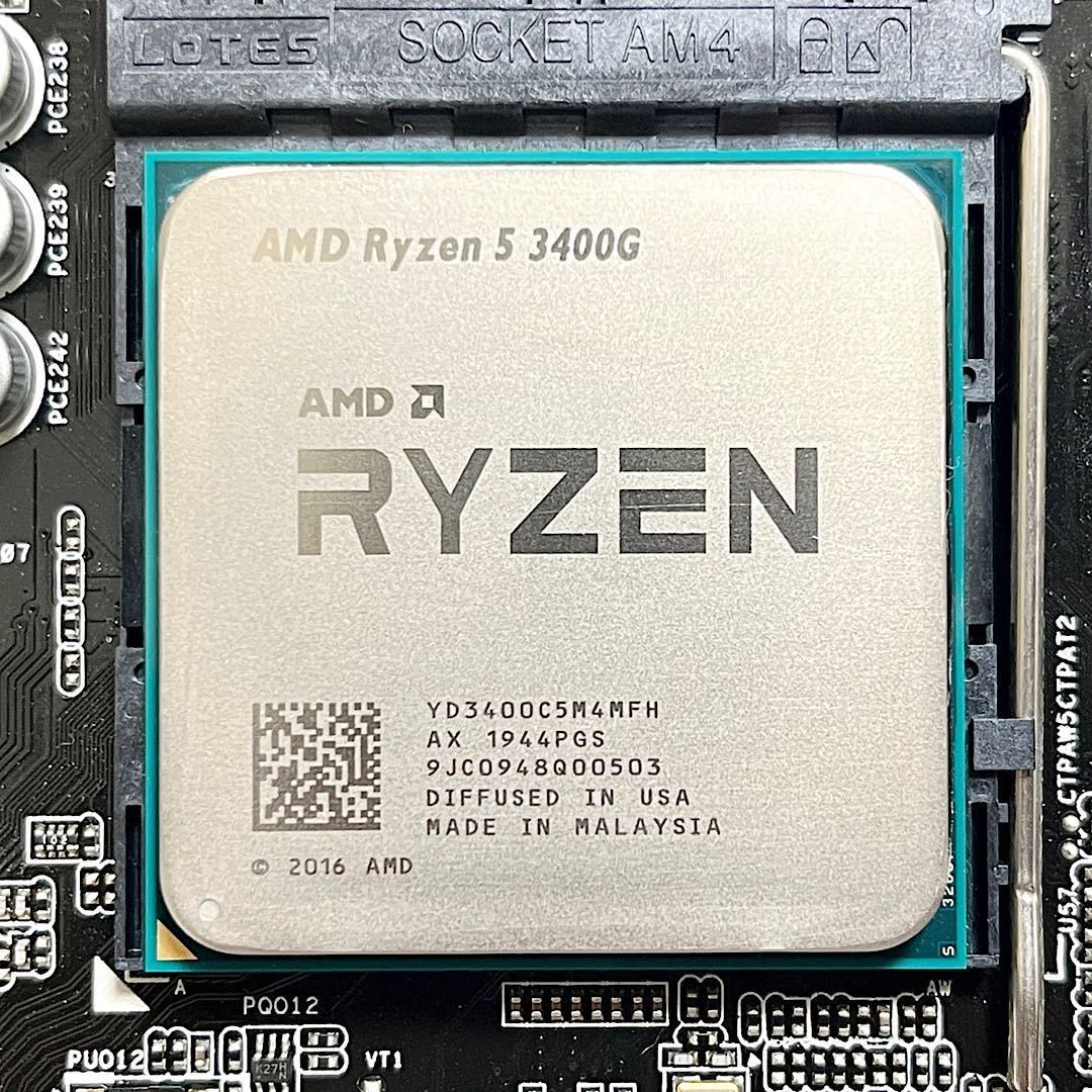 【動作確認済】 Ryzen 5 3400G with Radeon Vega Graphics 3.7GHz Socket AM4 Picasso  【AMD】