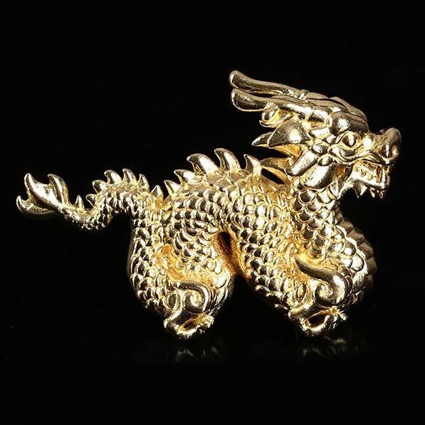 127g ゴールド 龍 竜 ドラゴン 動物 置物 置き物 細工 工芸 民芸 127g ゴールド 龍 竜 ドラゴン 動物 置物 置き物 細工 工芸 民芸