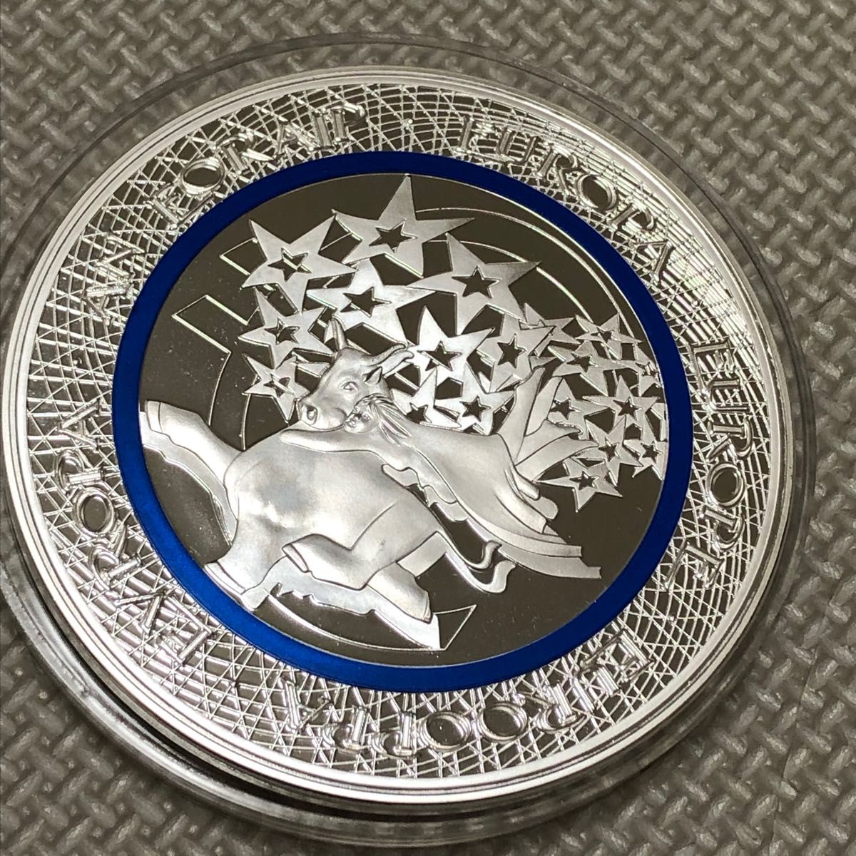 【ユーロ誕生20周年 超大型コイン】376g スワロフスキー 装飾付 ドイツ
