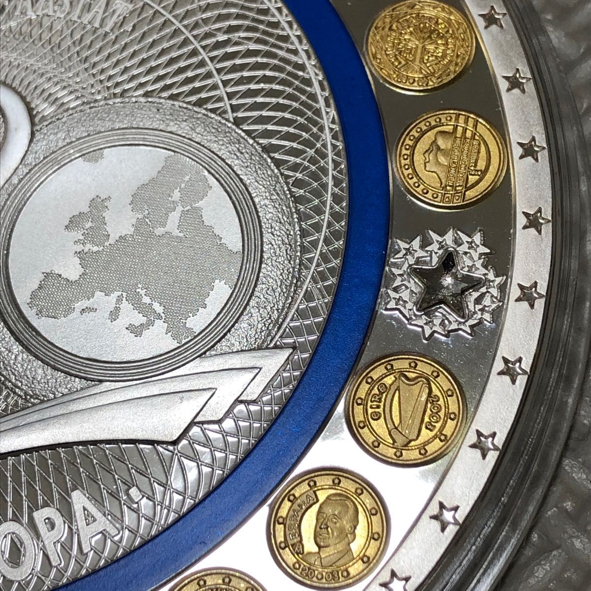 【ユーロ誕生20周年 超大型コイン】376g スワロフスキー 装飾付 ドイツ