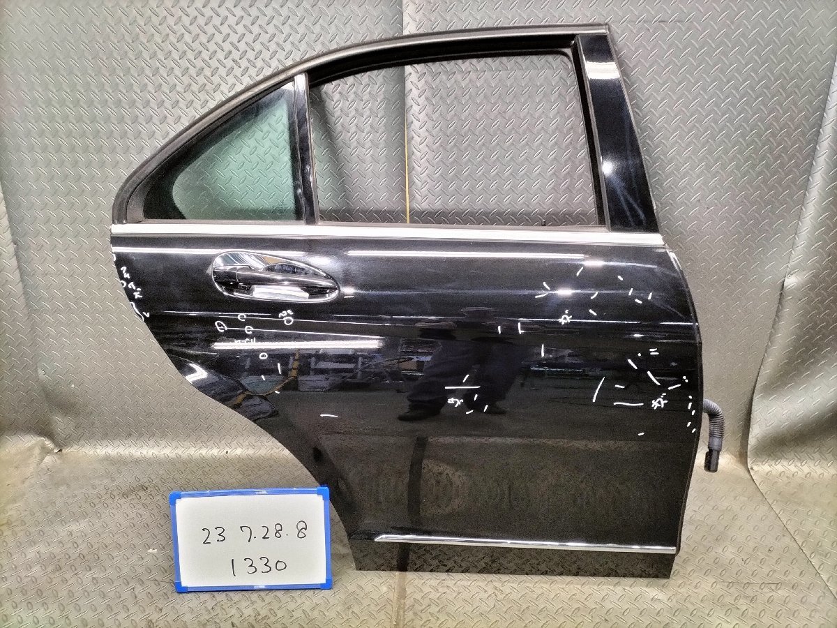 *DBA-204041 W204 Benz C200 предыдущий период водительское сиденье сторона оригинальный правый задний R дверь M3240 197 черный обсидиан металлик чёрный *