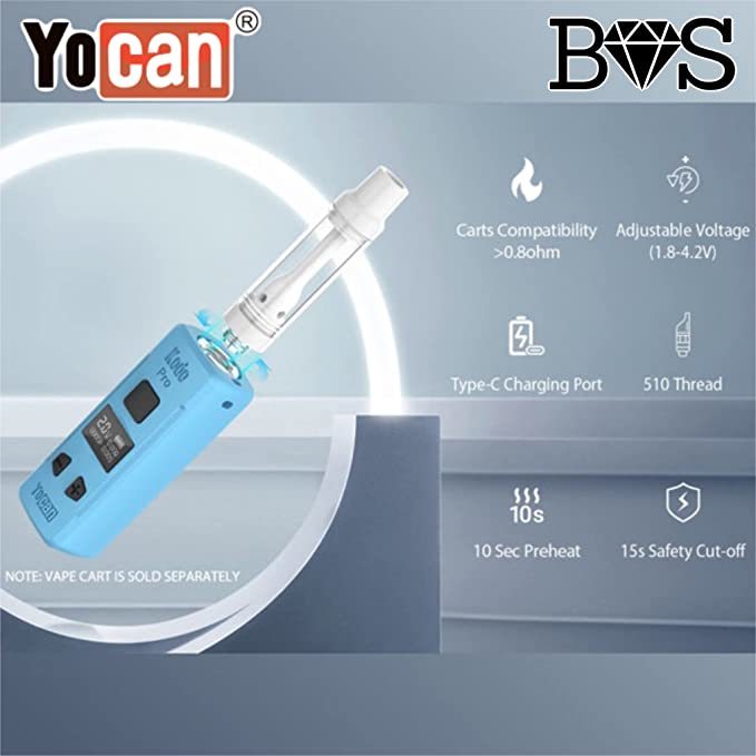 新品 Yocan Kodo Pro 赤 510規格 液晶付き コンパクトバッテリー Vape mini Mod ヴェポライザー 電子タバコ ベイプの画像4