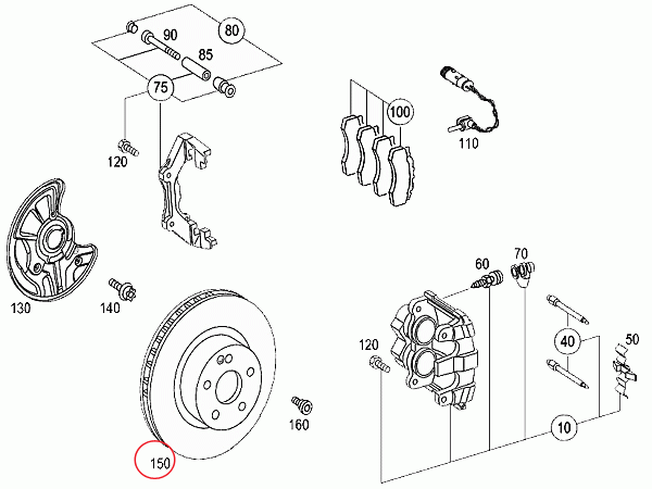 ベンツ W211 フロント ブレーキローター ブレーキディスク 左右セット E240 2114210712 2114210812 出荷締切18時_画像2