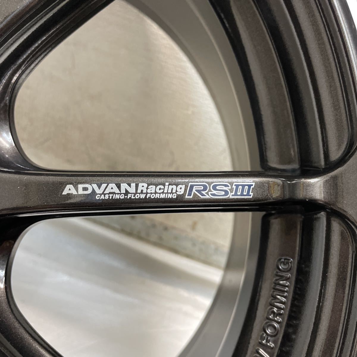 YOKOHAMAヨコハマ☆ADVAN Racingアドバンレーシング RS3.RSⅢ☆18インチ PCD114.3 8J+45☆1本のみ☆アンバーブロンズメタリック&リング&_画像4