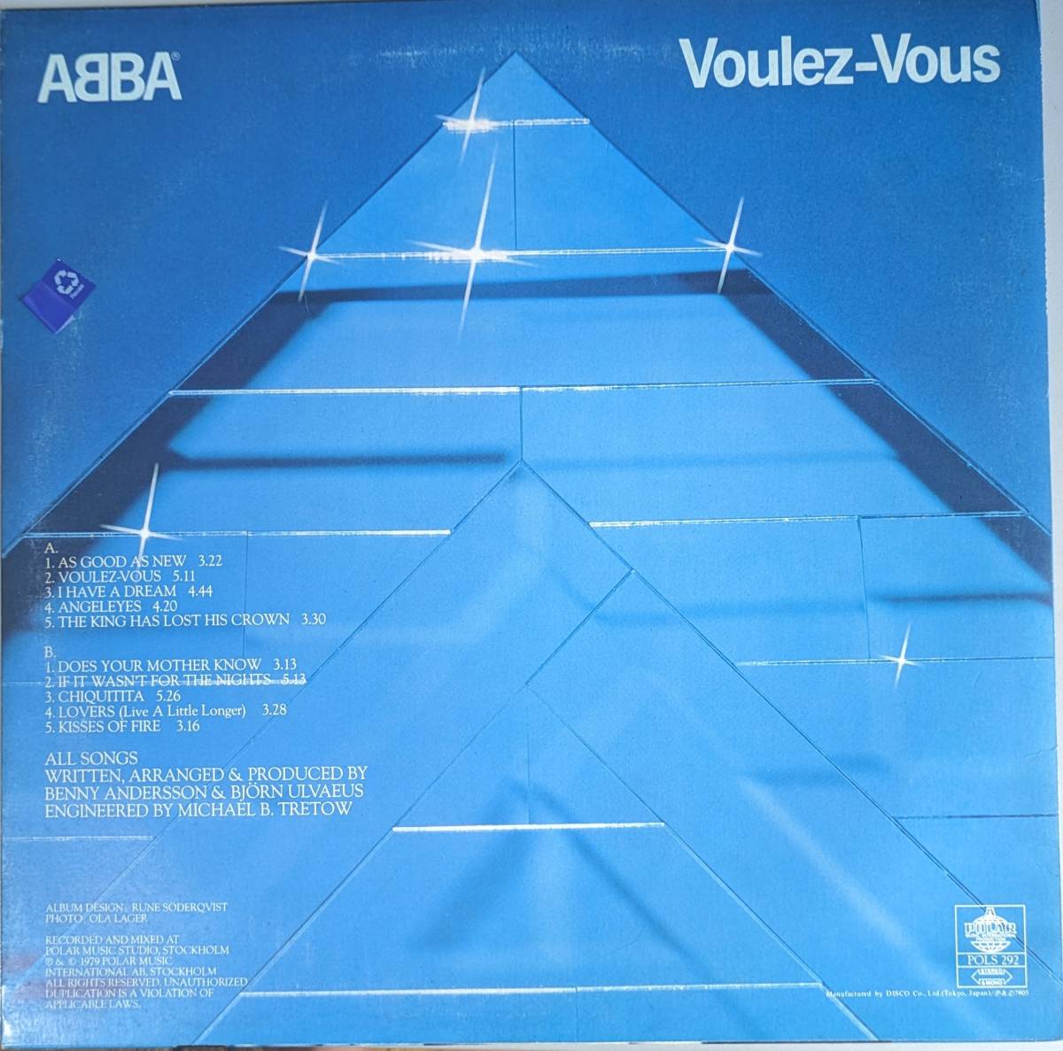 美盤　アバ　LPレコード「Voules-Vous」_画像2