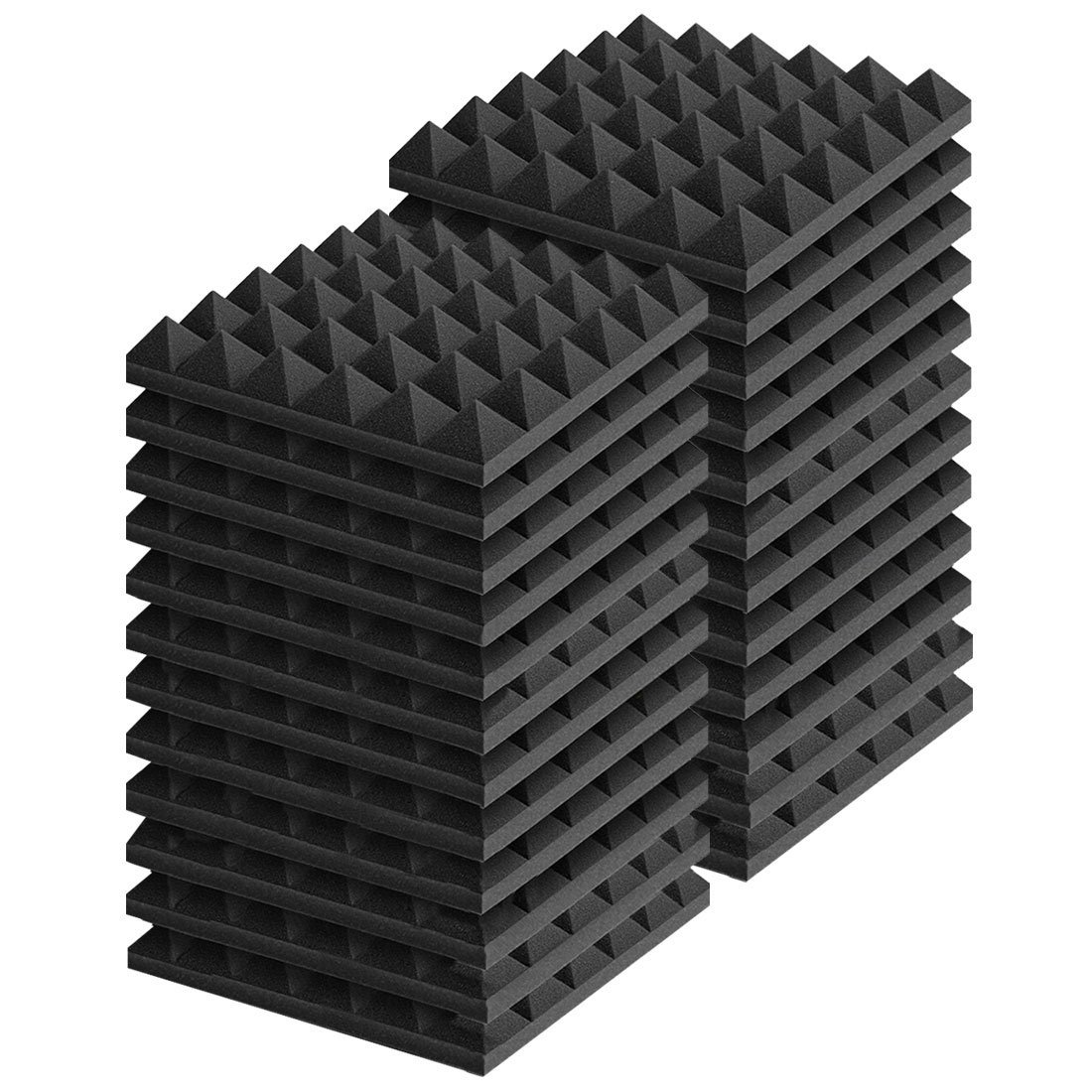 吸音材 防音材 ウレタン 24枚セット 30*30cm 厚さ5cm ピラミッド 壁 難燃 無害 吸音対策_画像1