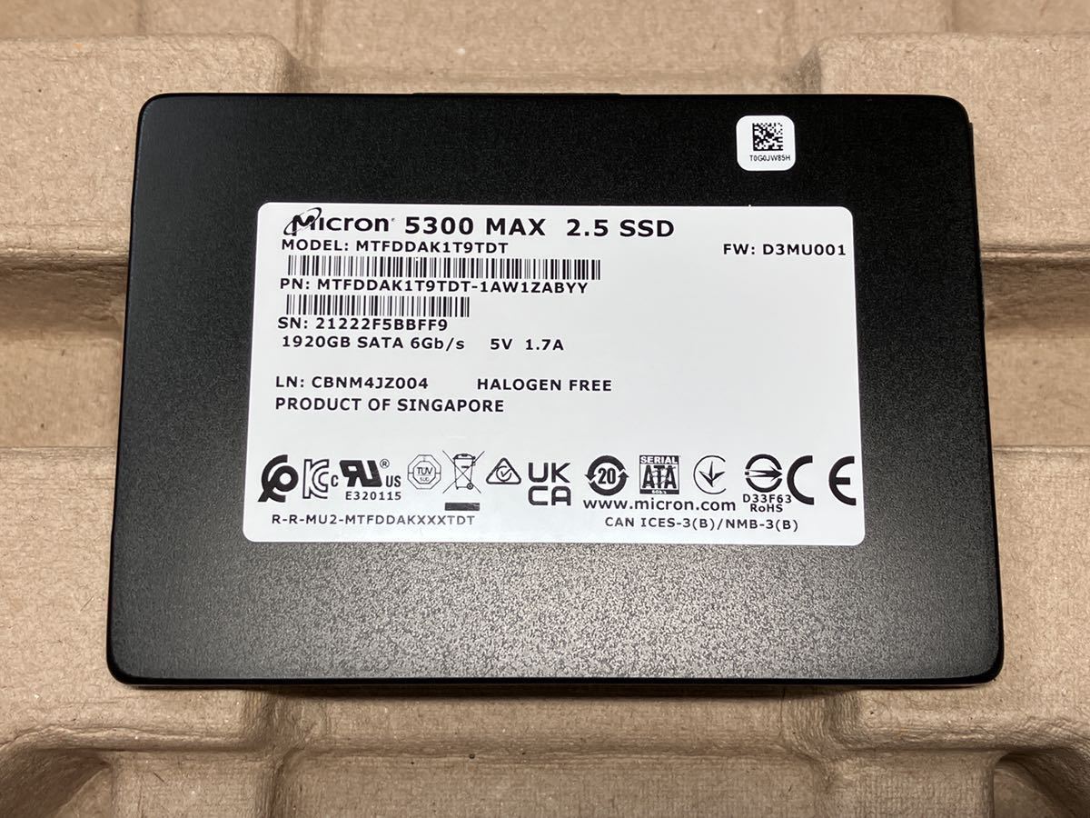 国内発送】 1920GB MAX 5300 Crucial Micron 高耐久 3D 級 2TB 1.92TB