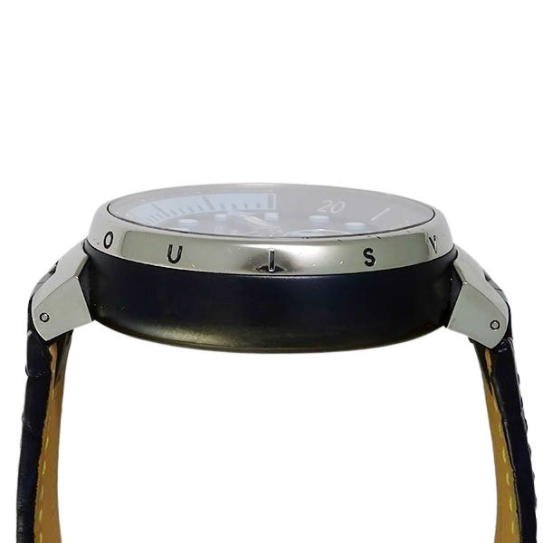 LOUIS VUITTON Louis Vuitton язык b-ru Street дайвер QA121 голубой темно-синий мужские наручные часы [ б/у ]