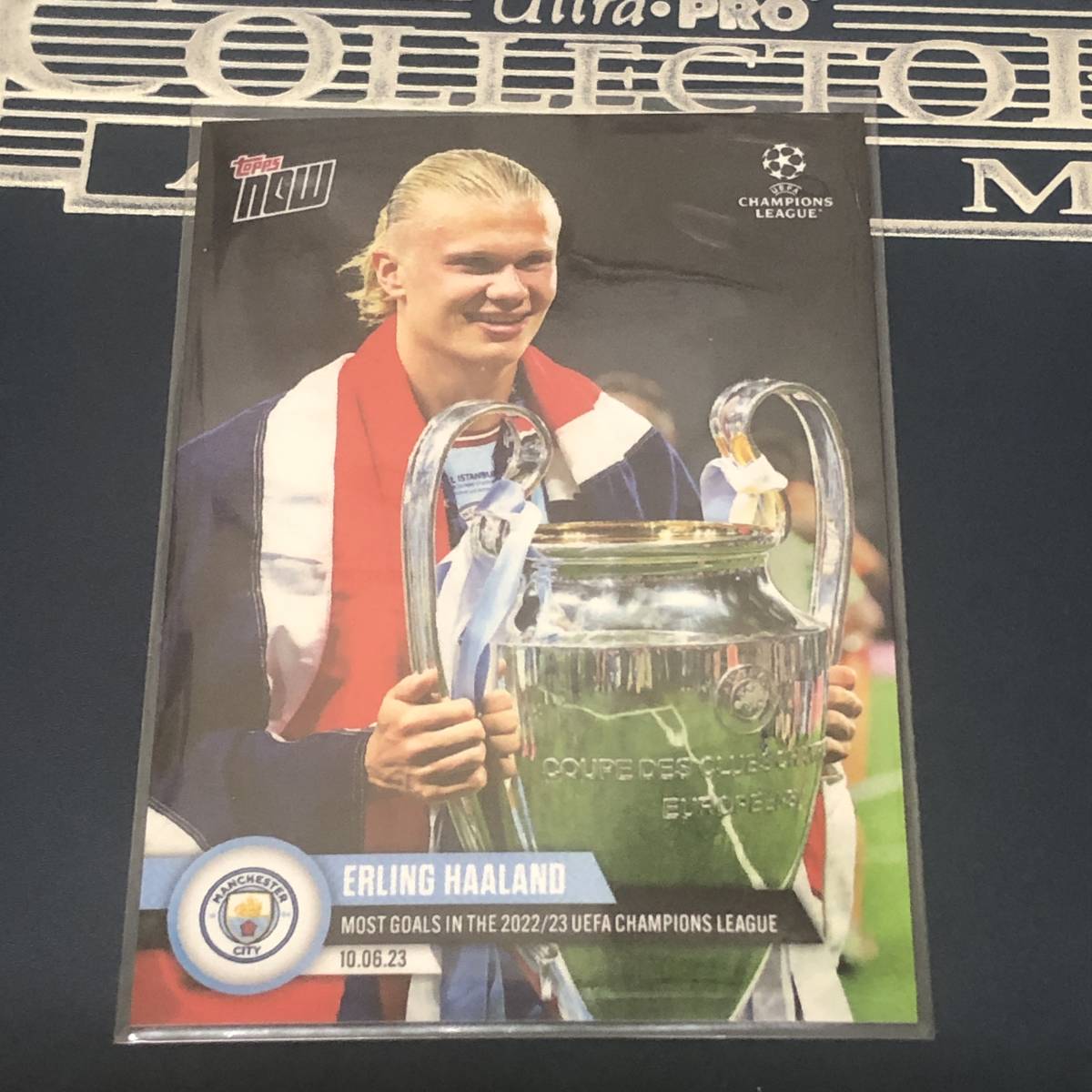 2022-23 Topps Now UEFA Champions League Soccer Erling Haaland Manchester City MOST GOALS IN THE UCL カード 即決_画像1