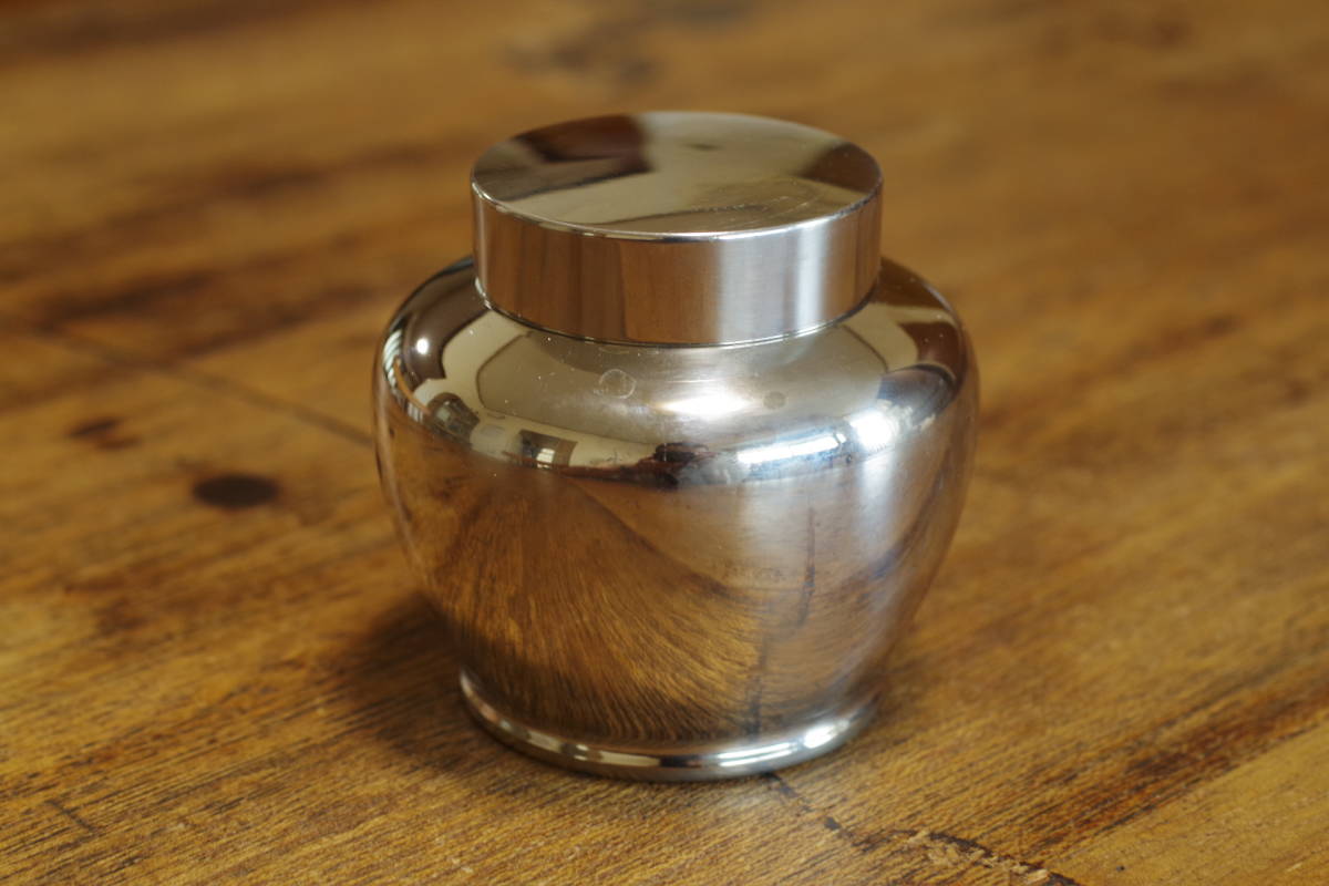 錫製 茶壺 茶入 乾茂號造 在銘 錫 茶道具 煎茶道具 煎茶器 茶器 茶具