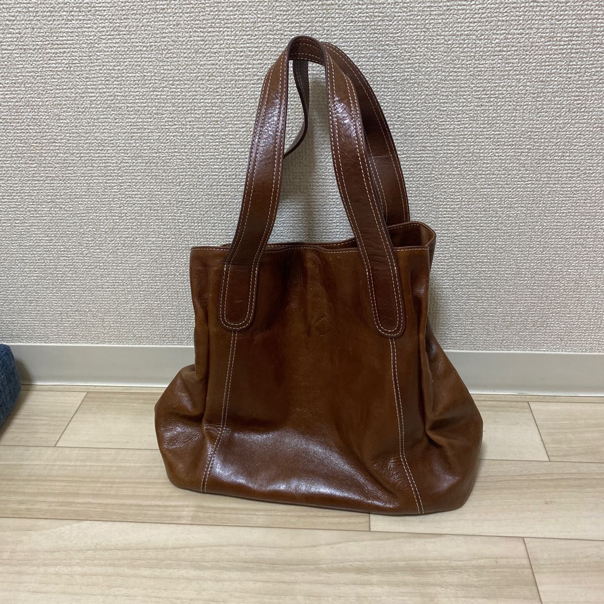 本革キタムラ トートバッグ ダークブラウン