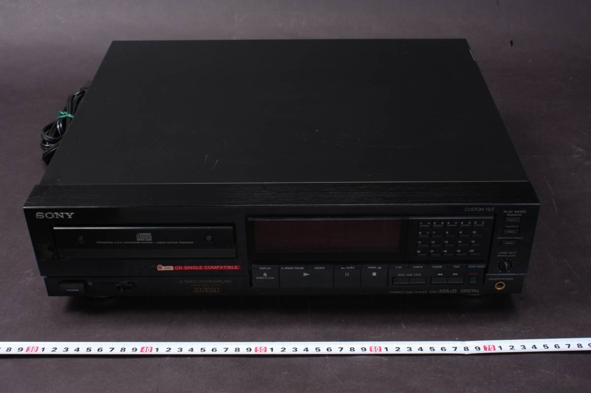 正式的 通電確認済 4665 簡易動作OK CDプレイヤー CDP-337ESD SONY