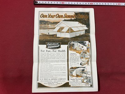 ｃ〇〇　大正期 米国 印刷物　１点　アウトドア　キャンプ　パンフレット　アメリカ　英語 表記　レトロ　/　K44_画像2