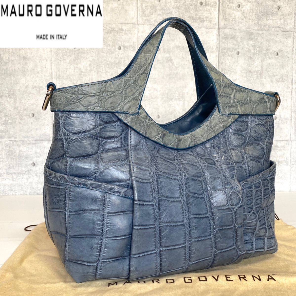 美品タグ付き MAURO GOVERNA BORSA4476 AVIO マウロゴヴェルナ