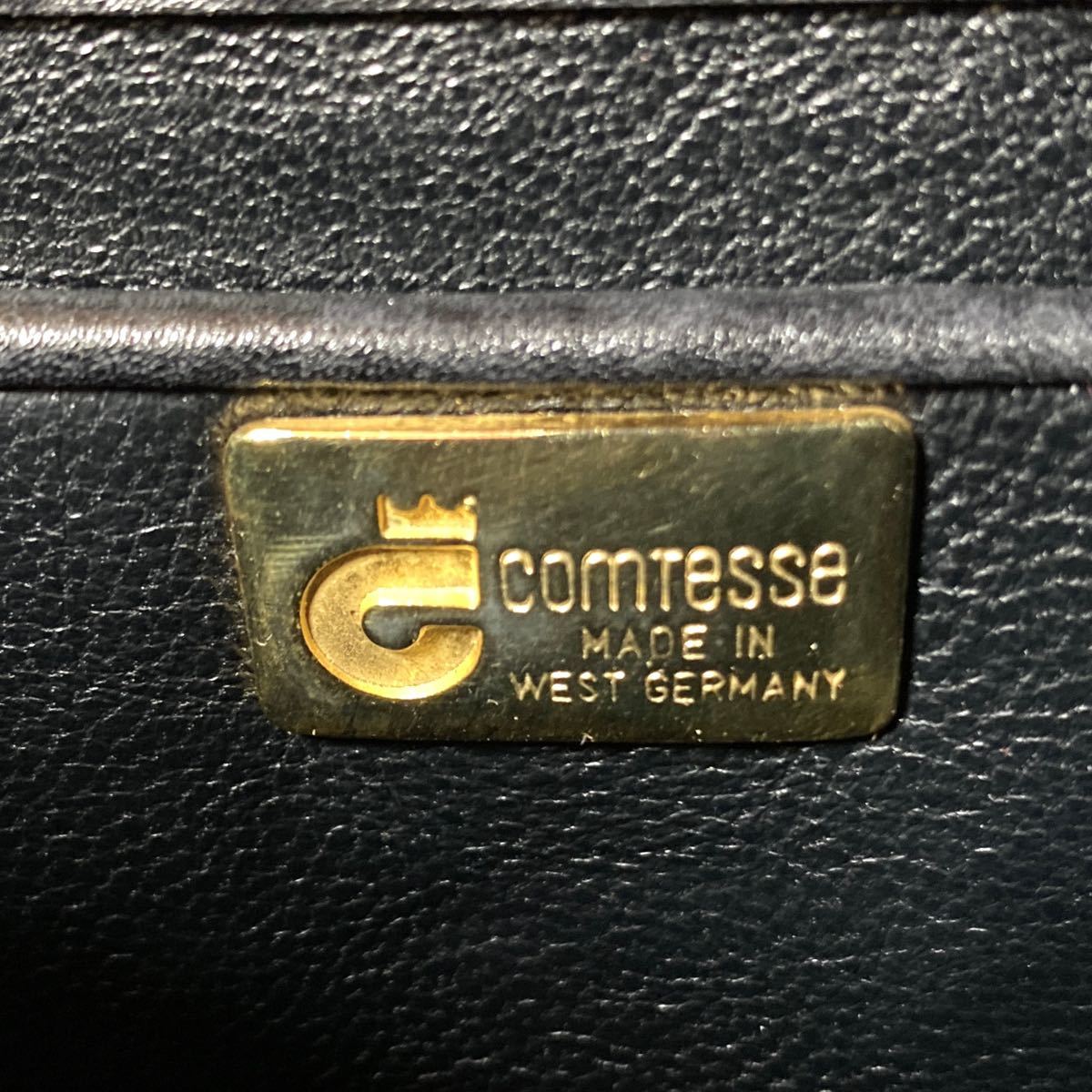 COMTESSE コンテス ホースヘア×レザー ブラック 黒 ゴールド金具