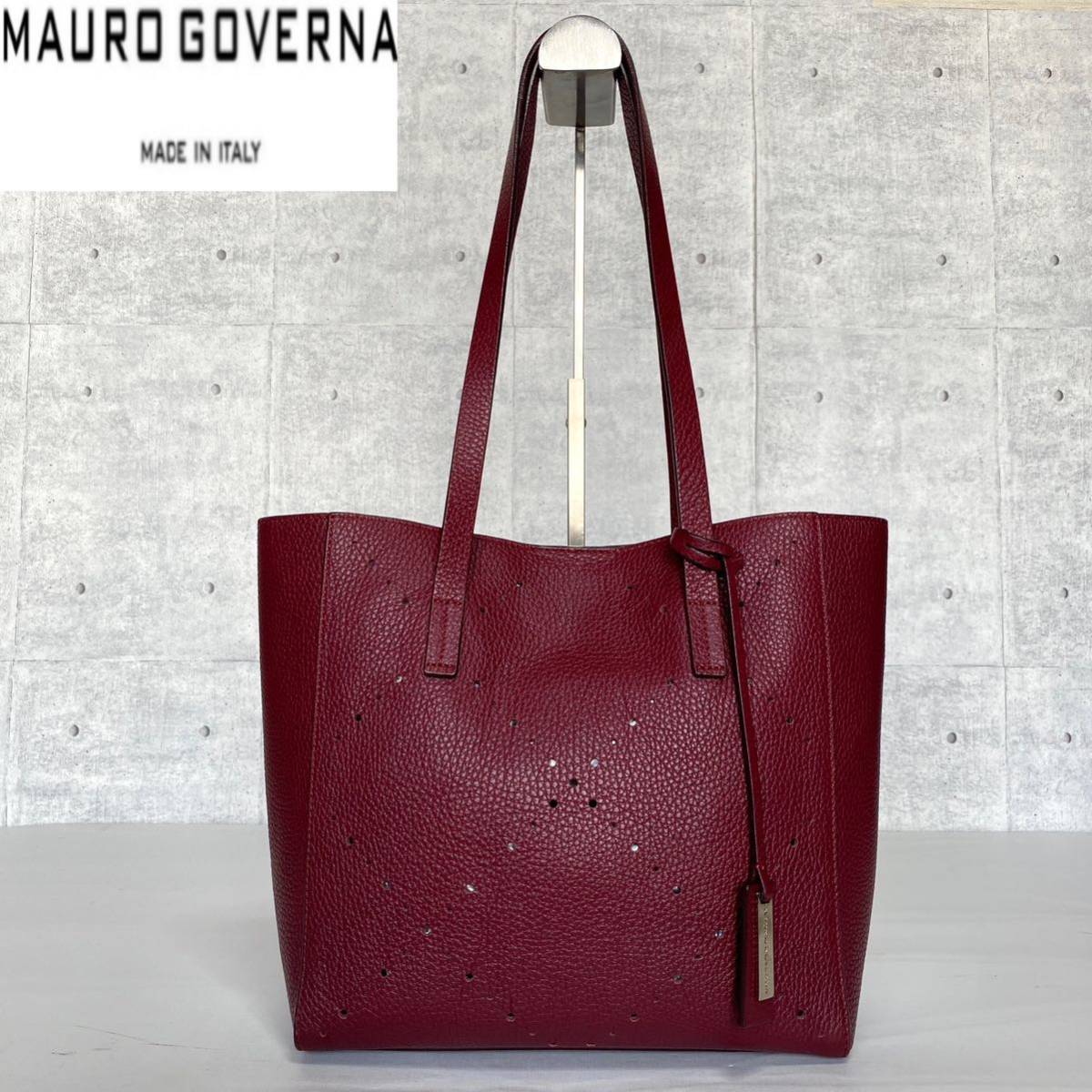 美品 MAURO GOVERNA マウロゴヴェルナ マウロゴベルナ BORSA6232 ショルダーバッグ ハンドバッグ トートバッグ トリヨンレザー イタリア製_画像1