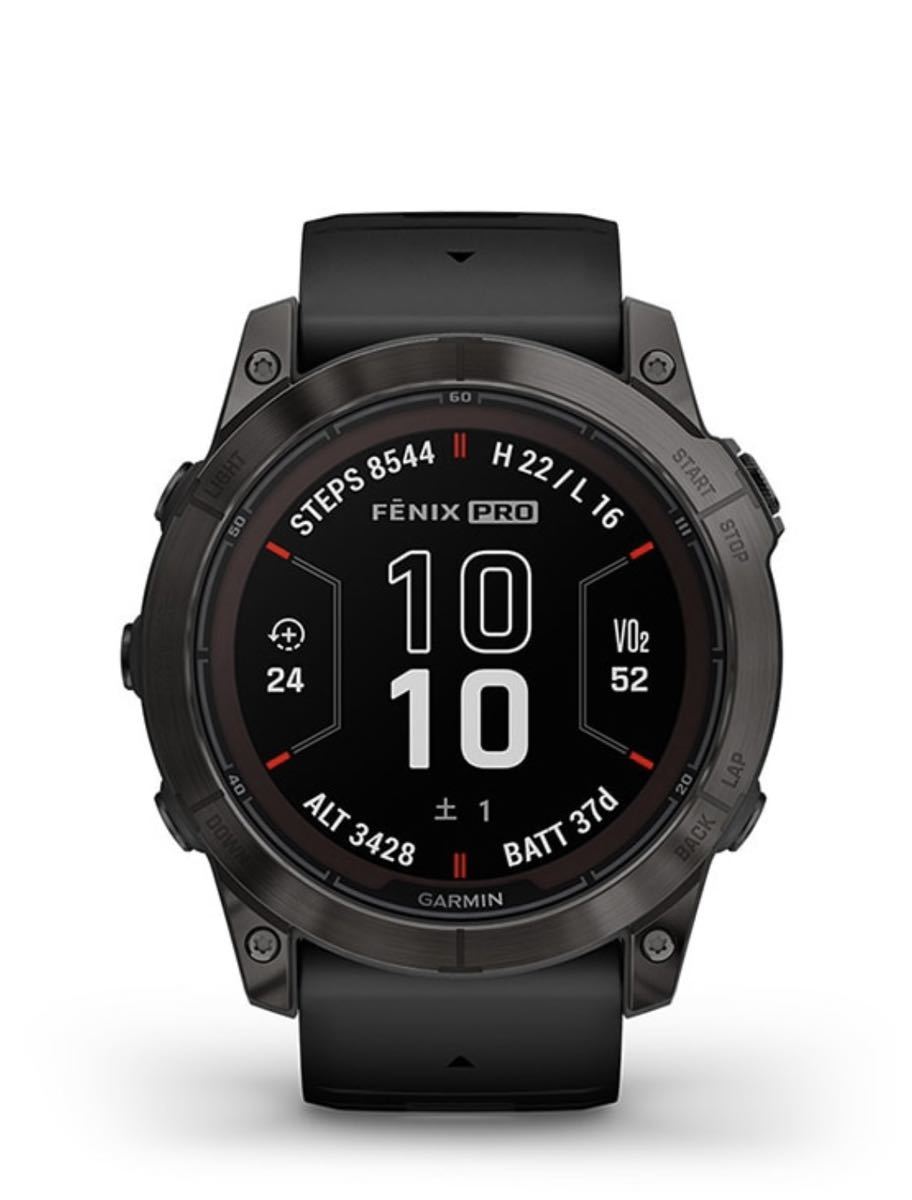 GARMIN 010-02778-52 [fenix 7X Pro（フェニックス 7X プロ） Sapphire Dual Power Ti Carbon Gray DLC / Black GPSスマートウォッチ]新品