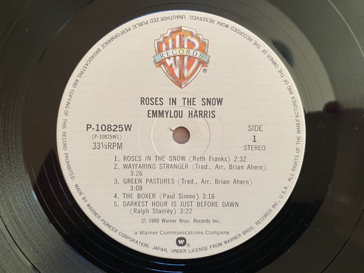 LP エミルー・ハリス　Emmylou Harris ／Roses In The Snow 雪に映える薔薇のごとくP-10825 Elite Hotel P-10163_画像5