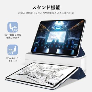 【色:グリーン】MILPROX iPad 8.3インチ（iPad Mini 6用）ウェイク オートスリープ ワイヤレス充電に対応 スリム 三つ折スタンド_画像4