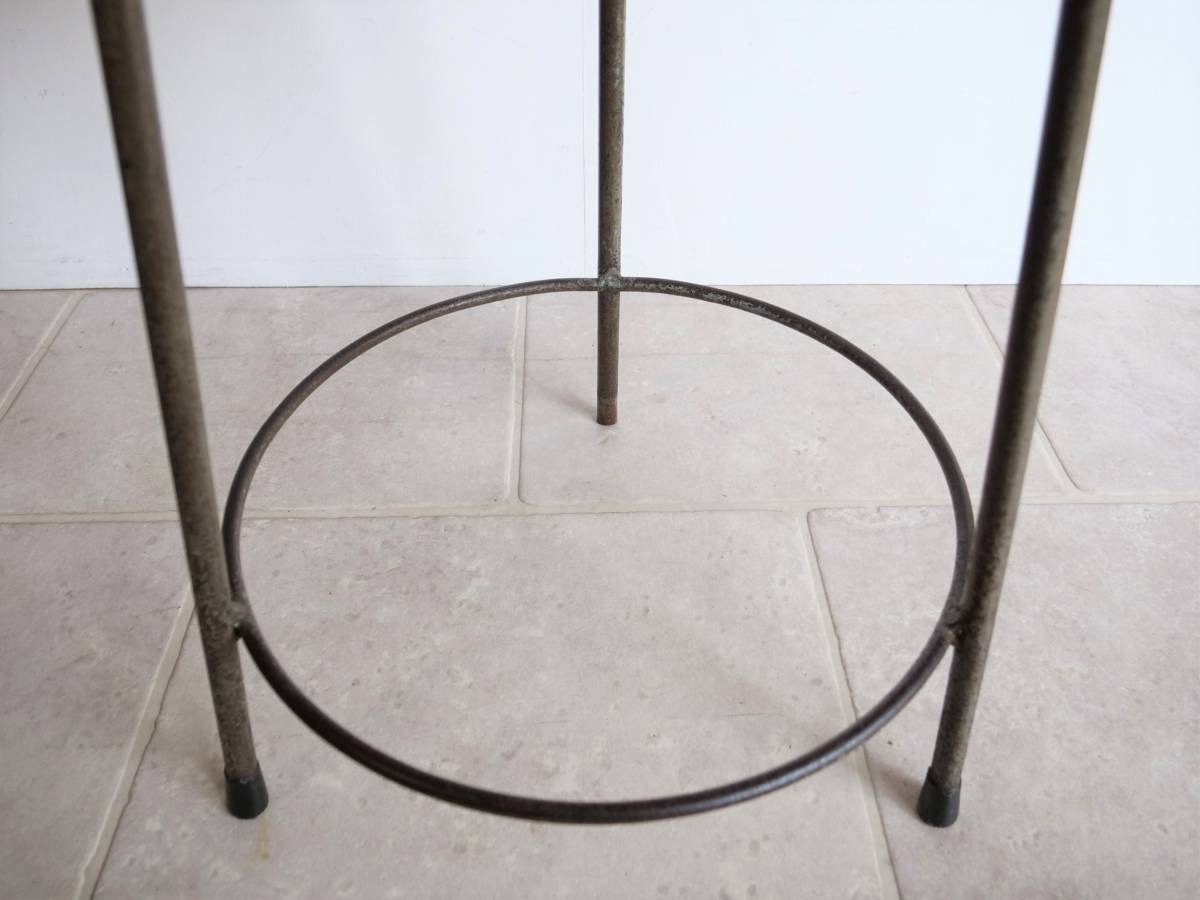 Pierre Jeanneret Teak and Iron Stool Vintage PJ-SI-57-A Pierre Jeanneret Teak and Iron Stool Vintage PJ-SI-57-A