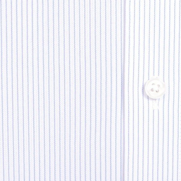 サイズLL 長袖ワイシャツ スマート スリム ノーアイロン 形態安定 ストレッチ ニットシャツ ボタンダウン ホワイト ストライプ nog-1k3_画像4