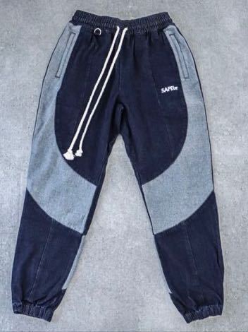 即決 2023 SAPEUR DENIM TRACK PANTS 3rd Lサイズ Indigo 正規 新品未使用 サプール デニム トラック パンツ インディゴ 完売品 sapeur_画像1