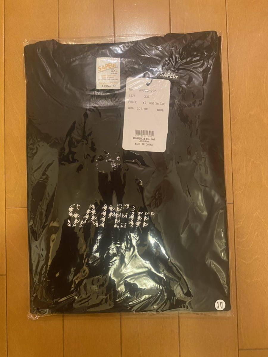 即決 2023 SAPEur HOUNDS TOOTH HEAD Tee XXLサイズ BLACK サプール ハウンド トース ヘッド Tシャツ 黒 ブラック sapeur DOTMANの画像7