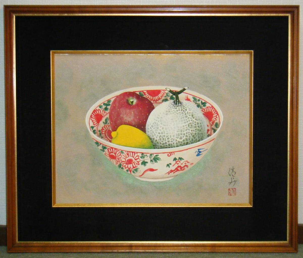 日本画 絵画 真作】絵画 高橋清見 日本画6号 静物 日本芸術院会員 精密描写