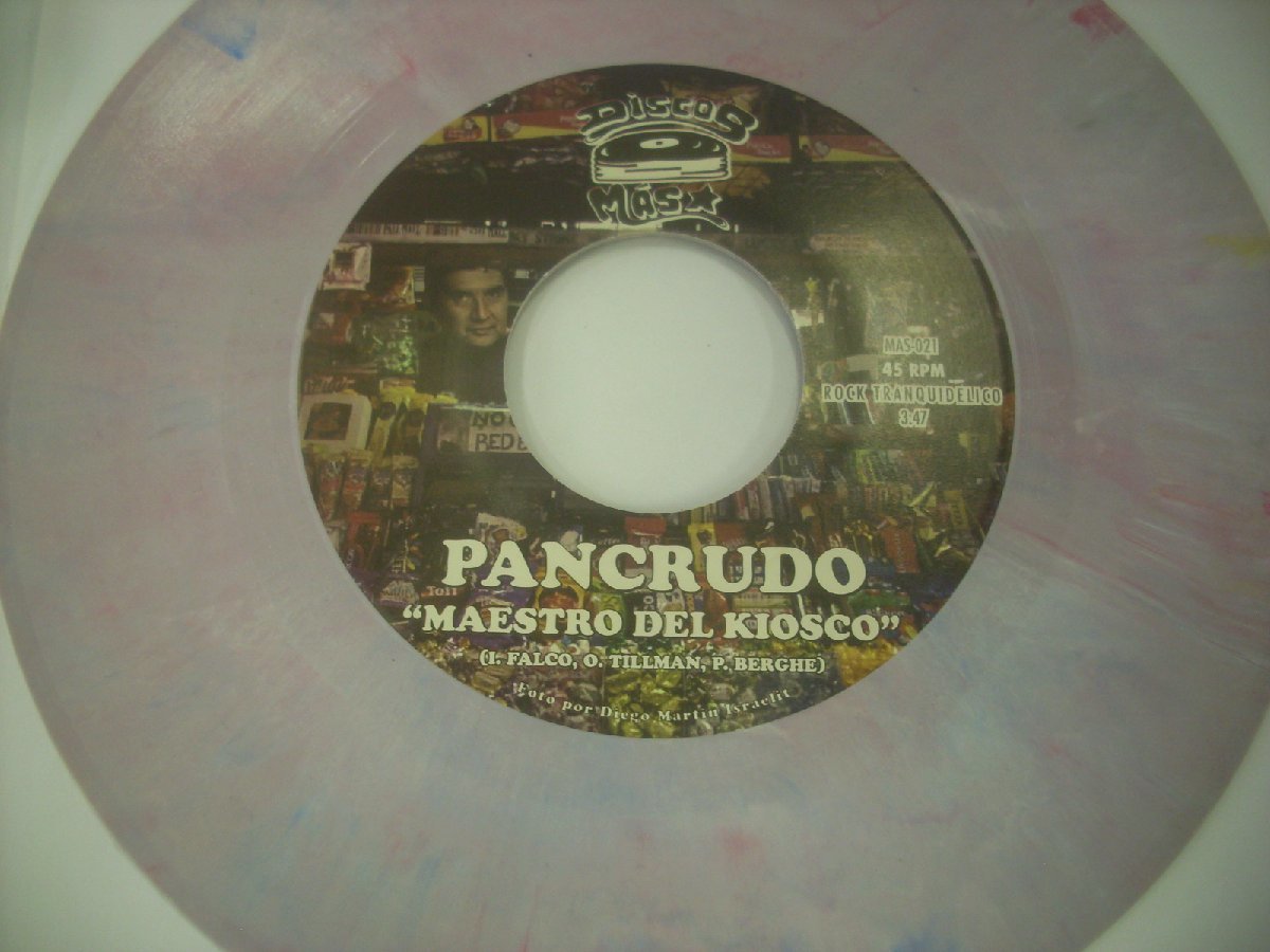 ■ 7インチ 　PANCRUDO / MAESTRO DEL KIOSCO / PULSATRON サイケデリック・クンビア US盤 DISCOS MAS MAS-021 マーブルディスク ◇r50811_画像1