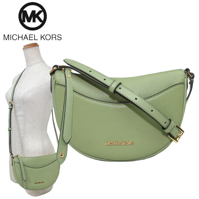 マイケルコース ショルダーバッグ Michael Kors ドーバー スモール ハーフムーン クロスボディ 35R3G4DC5L LIGHT SAGE レディース_画像1