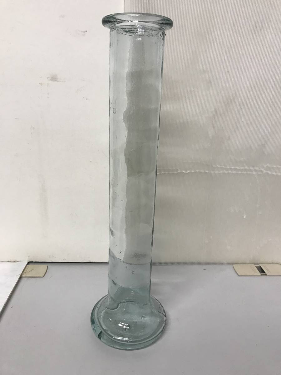 レトロ　ガラス製　花瓶　glass vase　オブジェ　置物　インテリア_画像1