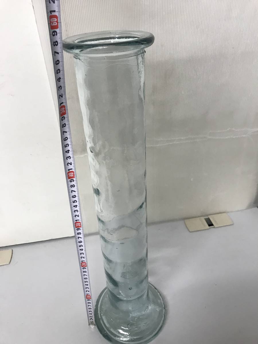 レトロ　ガラス製　花瓶　glass vase　オブジェ　置物　インテリア_画像2