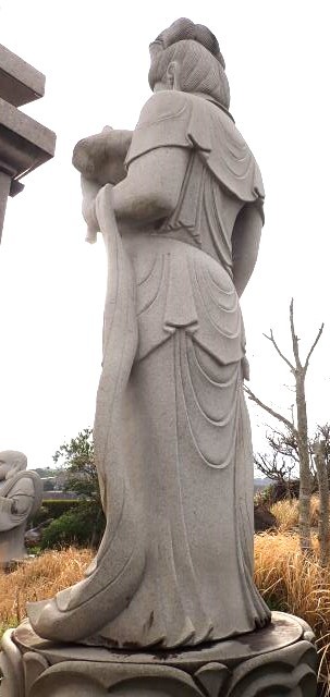 大型石像　観音様　羽衣観音　2体　高さ：約４ｍ　重量：約：3.5t×2　宗教　お寺_画像8