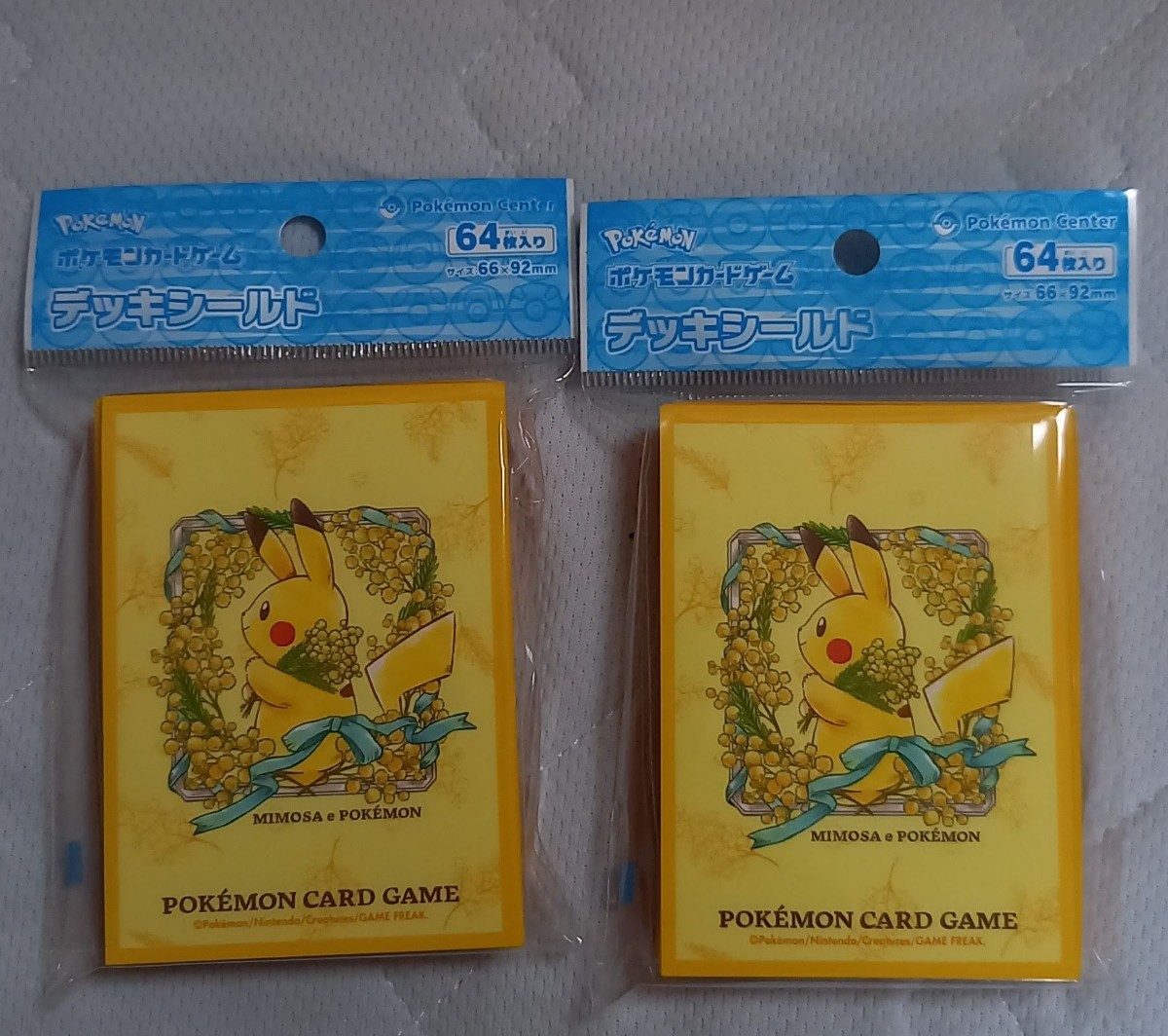 2個セット ミモザ ピカチュウ mimosa デッキシールド スリーブ ポケモンカードゲーム