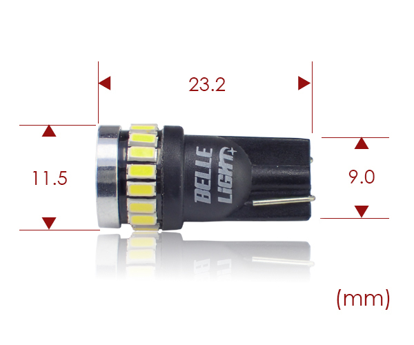 30個 T10 LED 爆光ホワイト 拡散24連 白 ポジション ナンバー灯 6500K ルームランプ 3014チップ 12V用 EX031 代引き可_画像3