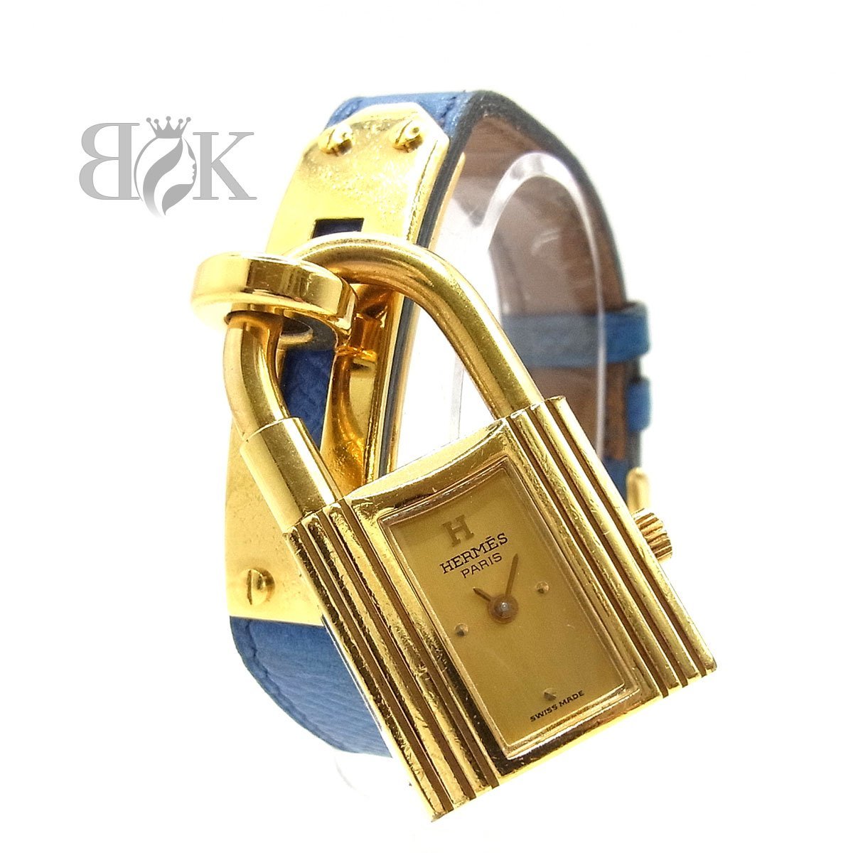 人気ブランドの新作 ブルー ゴールド 〇U ケリーウォッチ エルメス 腕時計 ● 箱付き ケリー