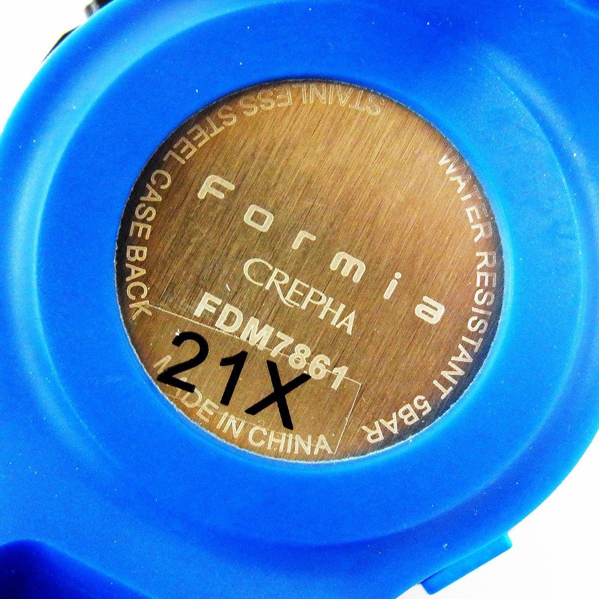 展示品 クレファー フォルミア デジタルウオッチ 電波ソーラー FDM7861 ブルー系 メンズ 腕時計 稼働品 CREPHA ■_画像4